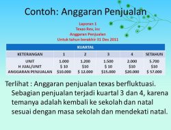 Contoh Anggaran Penjualan Ini Manfaat dan Cara Membuatnya