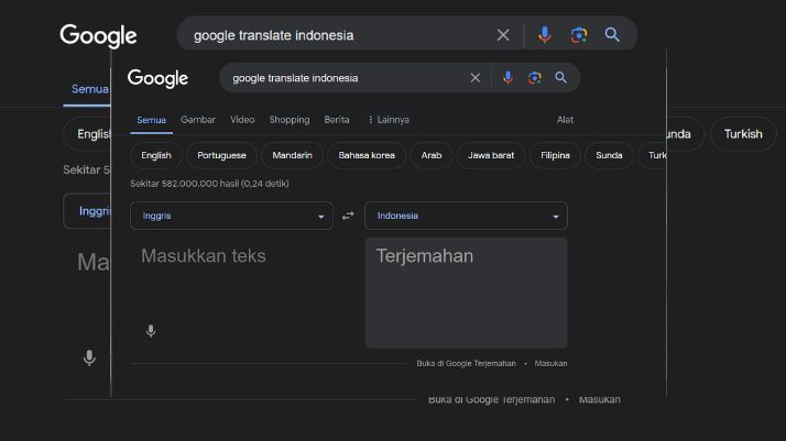 Beberapa Website Penerjemah Bahasa Inggris Selain Google Translate (Sumber: google translate)